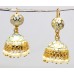 Earrings Enamel Jhumki Dangle Sterling Silver 925 Pearl Bead Traditional E288